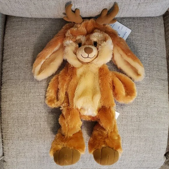 Build a Bear Workshop Jackalope Bunny with Antlers UNSTUFFED Cryptid Plush NEW - Picture 1 of 6